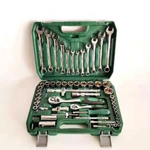 휴대용 이동식 공구함 트롤리 일반 가정용 자동차 수리 공구 키트 플라스틱 포함 보관함 소켓 래칫 렌치 드라이버 수공구 세트 종합, 61pcs set