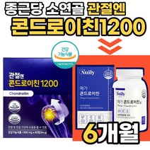 관절엔 콘드로이친 1200 소연골 상어연골 콘트로이친 콘토로이친 콘트라친 콘드로이 콘드론친 콩드로이친 콘드루이친 콘드라틴 콘트론 50대 60대 관절 건강 부모님 선물 영양제, 옵션4. 메가콘드로이친 6박스 (6개월)