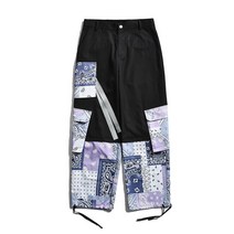 남자 밀리터리 카고바지 2022 Harem Joggers 남성용 카고 바지 Streetwear 힙합 캐주얼 포켓 리본 트레이닝 복 남성 하라주쿠 패션 바지 5XL