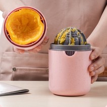 해독주스믹서기 과일 야채 채소 초고속 블랜더 믹서기 주방 액세서리 미니 휴대용 블렌더 수동 프레스 휴대용 주스 컵 도구, 주황색