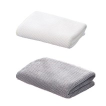 여름용 와플모양 물 흡수 타월, 2개, 그레이+아이보리