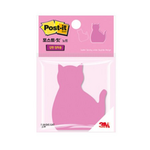 포스트잇 강한점착용 다이컷 노트 76 x 76 mm, 고양이, 5개입