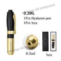 히알루론산 펜 입술 필러 마사지 분무기 방지 물 주사기 바늘 최신 2 in 1, 01 as show