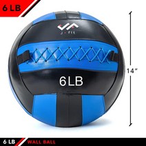 JFIT 월 볼 정품보장, 6-Pound, NEW! Blue/Black