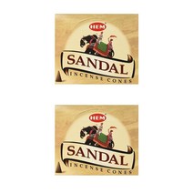 HEM 인센스콘 10개입 12박스 2팩 샌달우드 Sandal (Sandalwood) - Case of 12 Boxes 10 Cones Each - Hem