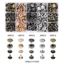 똑딱이 만능 802 단추 펀칭기 펀치기 가죽 스냅 패스너 키트 125mm 금속 단추 프레스 스터드 펜치 포함 의, 06 A08-0105S