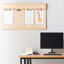 아파트게시판 클립형 부착 나무 엘리베리터알림판, 글자없음, 내추럴