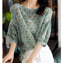 드레스허그 크레미 허리밴딩 블라우스