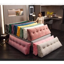 환야 삼각 벨벳 럭셔리 침대 헤드 등받이 쿠션 헤드쿠션, 60*50*20, 로즈핑크