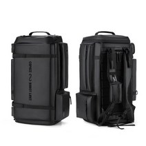 COPOZZ대용량 스노우보드 가방 55L 보관용 부츠 헬멧 의류 배낭 조절 가능한 방수 스키 유니섹스, black, black