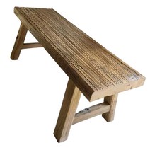 로그 고재벤치 화분 느릅나무 롱스툴 정원 장의자, 100x25x45-50cm