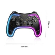 게임기 조이스틱 무선 스위치 프로 블루투스 컨트롤러 Gamepad Transpare 조이스틱 조정 가능한 터보 닌텐도 스위치 OLED/Lite/Andriod/IOS, Black, CHINA