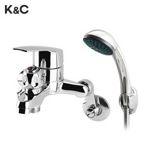 [고치고] 케이앤씨 KN-102 욕조수전 샤워겸용 벽붙이 국내제작 샤워수전 수도꼭지 욕실 화장실 샤워기, 1개