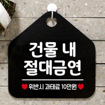 [바보사랑] 오픈 사무실 문 실내 걸이용 포맥스 화장실 금연 안내판 팻말 제작 285건물내, 옵션1:285건물내절대금연 / 옵션2:블랙판+문구실버헤어