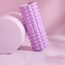 모드시 필라테스 요가 하드 돌기 미니 폼롤러 홈트 마사지, 퍼플33cm