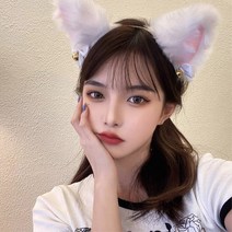 방울고양이머리띠 고양이귀 동물귀 머리띠 생일파티 생일머리띠 놀이공원, 블랙