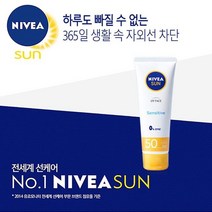NIVEA 얼굴 끈적임 없는 데일리 선크림 부드러운 보호 햇빛 관리 선물