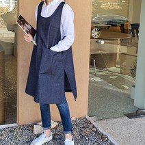 통원피스 앞치마 청6미리 청2미리 청무지