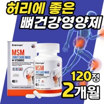 허리에좋은영양제 옵티엠에스엠 60정x2개 뼈건강영양제 디메틸설폰 손목인대 어깨근육뭉침 연골영양제 50대 60대 남성