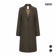 [OZOC] 여성 울혼방 롱 싱글 투버튼 코트