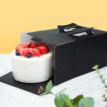 케익박스 블랙 2종 장원패키지 [50ea] 하판 별도구매, 2호, 5매