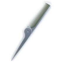 키누가와 컴퍼니 빗 빗 일본제 접는 정전기 방지 전기석 배합 광택 나오는 마이너스 이온 헤어 브러쉬 빗 실버 403 SV キヌガワカンパニー コーム くし 日本製 折りたたみ 静電気防止