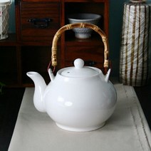 백자 대나무고리손잡이 도자기 주전자 L 900ml4T0.9ea, 본상품선택, 본상품선택