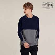 커스텀어스 커스텀어스 사카리바 라그랑 썬크립 오버핏 맨투맨(차콜그레이)