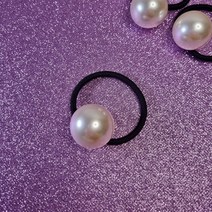 진주 방울 머리끈