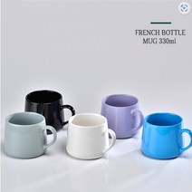 프렌치 보틀머그컵 5종, 1개, 샤이블루