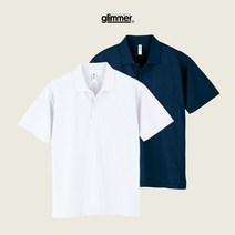 글리머 드라이 폴리 메쉬 무지 기본 카라 반팔 티셔츠 남녀공용