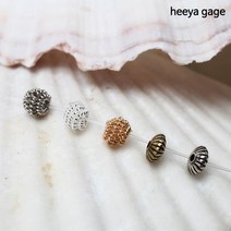 작은 원형 볼 팬던트 5종 5개, 리치 파츠 실버(5개)