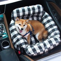 강아지카시트 애견 카시트 자동차 강아지용 방석 조수석, 1.아미 그린 (손잡이 + 그물 가방)