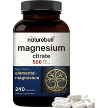 NatureBell Magnesium Citrate 500mg 네이처벨 구연산 마그네슘 500mg 240캡슐