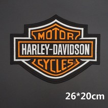 할리 데이비슨 호환 오토바이 logo 엠블럼 자수 천 스티커 DIY 바이크, D, 1개