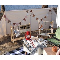 몽블르 캠핑 소품 북유럽 차박 루오라 가랜드 가랜더, 루오라 캠핑 가죽 가랜드(브라운)