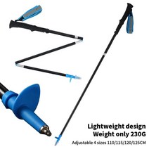 등산스틱 접이식 경량 하이킹 폴 스틱 워킹 노르딕 1 개, 02=blue