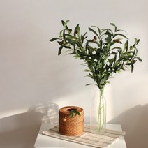 올리브 나무 조화 가지 100cm 대형 나뭇잎 인조 식물