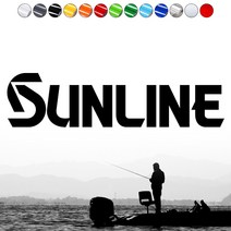 낚시로고스티커 FS017 SUNLINE 썬라인 조구사마크 태클박스 자동차꾸미기, 1개, 파랑XL