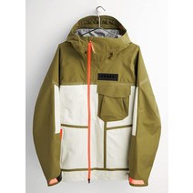 Burton 남성용 표준 고어텍스 3L 브레이커 재킷 마티니 올리브/실버 그린 스몰