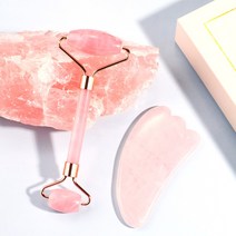 2+1 로즈쿼츠 물소뿔 옥 괄사 마사지 마사지기 도구 림프 셀룰라이트 붓기, 22.리프팅롤러