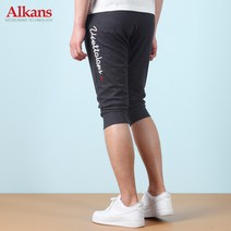 알칸스 여름 남자 7부 트레이닝 바지 츄리닝 팬츠_E