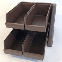 사각 수저통 4구세트 수저 분류통 커트러리 보관함 업소용 식당 주방 정리함, 4단풀세트