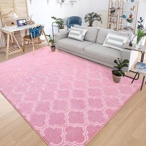 Chicrug Shag 침실용 기하학적 모던 러너 러그 61.9 x 1.8m(2 x 6피트) 메모리 폼 실내 복도 러너 카펫 거실 침대 옆 방 장식용 모로코 푹신한 러그 가족, 7x10 Feet