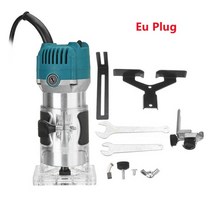 목공 전기 트리머 핸드 헬드 800w 손 조각 나무 밀링 조각 슬로 팅 트리밍 머신, 협력사, EU 플러그 블루