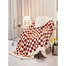 고밀도 극세사 담요 케이프담요 거실 캠핑용 체크무늬