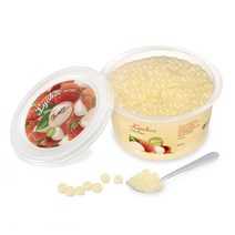 팝핑보바 리치 450g 무인공색소 개구리알 젤리 과즙 리치맛 대만 버블티펄 빙수 음료 토핑
