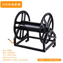 릴호스 감는 릴 정리대 농업용 농약 호스 호스릴 에어 롤러 보관대 원예 권취기, 250m 호스 릴 블랙 (3m 연결 튜브)