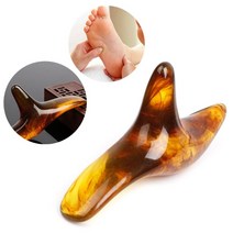 혼자 샤워 등밀기 앰버 수지 왁스 삼각형 발 마사지 괄사 침술 지압 도구 노동자를 위한 휴식 용품, 한개옵션0