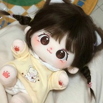 무속성 솜인형 여자아이 선물 20cm 귀여운 헤어스타일, 01=1_Havingaskeleton